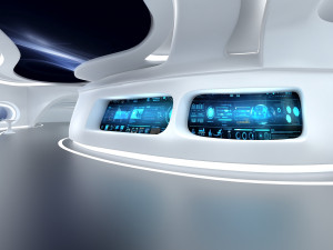 A futuristic exhibition hall 3D 模型