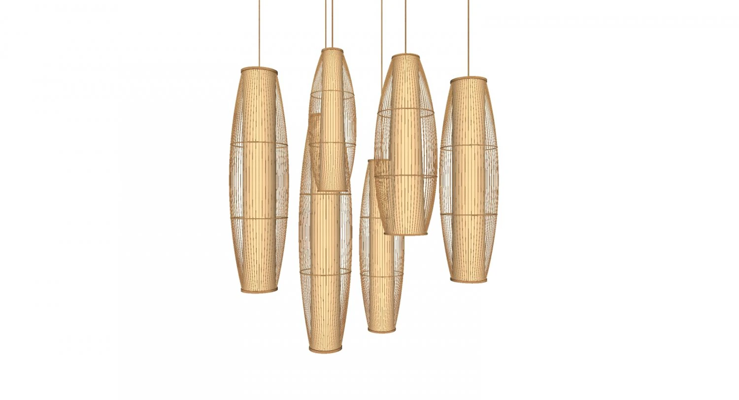 Tropical lanterns 3D Model .c4d .max .obj .3ds .fbx .stl .blend