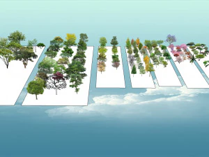 Коллекция деревьев 3D Модель