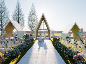 Wedding scene 3D Model