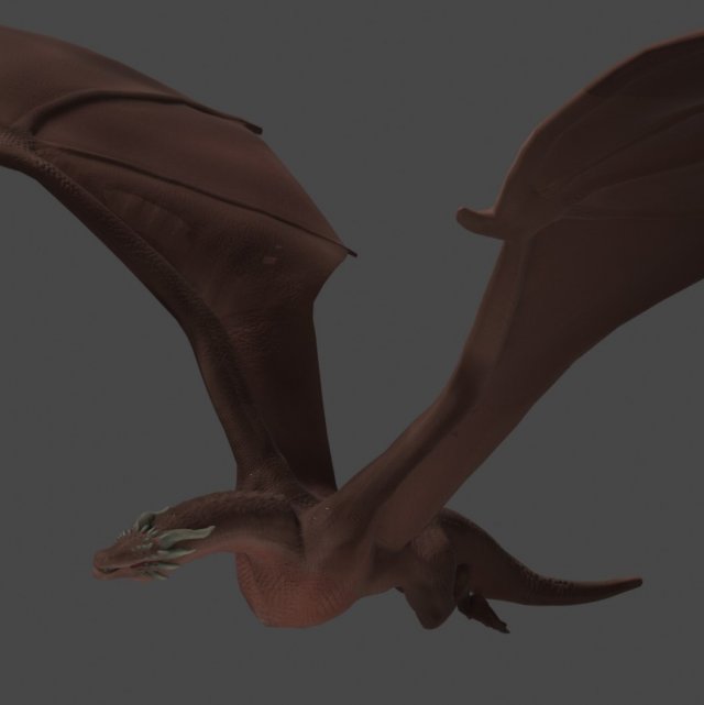 Realistic Dragon Model Modelo 3D .c4d .max .obj .3ds .fbx .stl .blend 