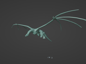 Realistic Dragon Model Modelo 3D