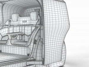 Volkswagen Sedric HQ interior 3D Model