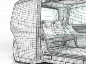 Volkswagen Sedric HQ interior 3D Model