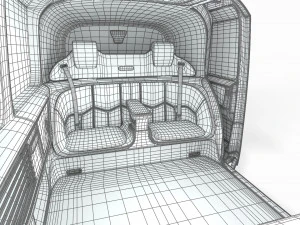 Volkswagen Sedric HQ interior 3D Model
