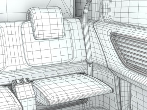 Volkswagen Sedric HQ interior 3D Model