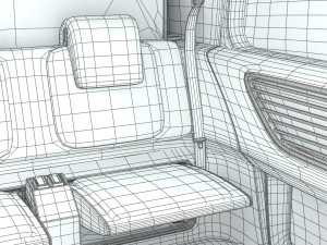 Volkswagen Sedric HQ interior 3D Model