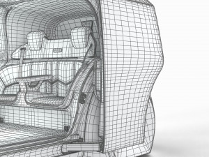 Volkswagen Sedric HQ interior 3D Модель