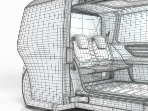 Volkswagen Sedric HQ interior 3D Модель