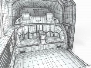 Volkswagen Sedric HQ interior 3D Модель