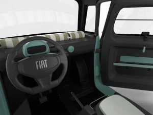 Fiat Topolino 2024 HQ interior 3D Model