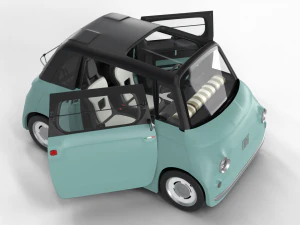 Fiat Topolino 2024 HQ interior 3D Model