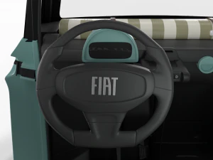 Fiat Topolino 2024 HQ interior 3D Model