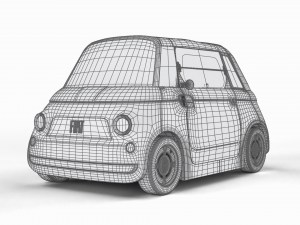 Fiat Topolino 2024 HQ interior Modello 3D