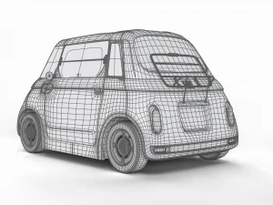 Fiat Topolino 2024 HQ interior 3D Model