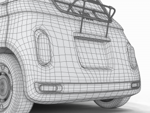 Fiat Topolino 2024 HQ interior Modello 3D