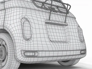 Fiat Topolino 2024 HQ interior 3D Model