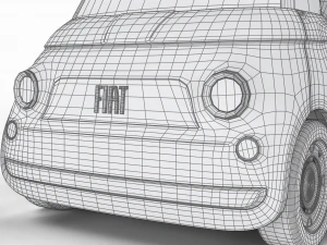 Fiat Topolino 2024 HQ interior 3D Model