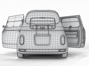 Fiat Topolino 2024 HQ interior Modello 3D