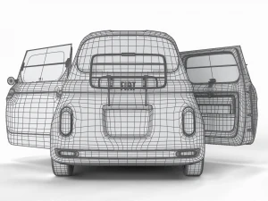 Fiat Topolino 2024 HQ interior 3D Model