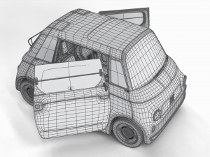 Fiat Topolino 2024 HQ interior Modello 3D