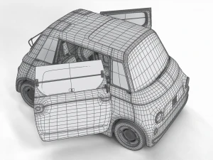 Fiat Topolino 2024 HQ interior 3D Model