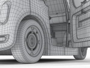 Fiat Topolino 2024 HQ interior Modello 3D