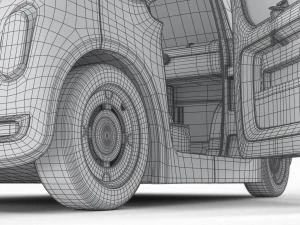 Fiat Topolino 2024 HQ interior 3D Model