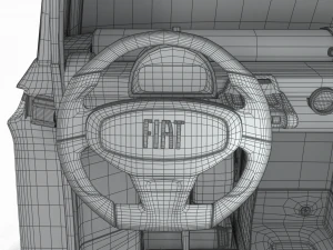 Fiat Topolino 2024 HQ interior 3D Model