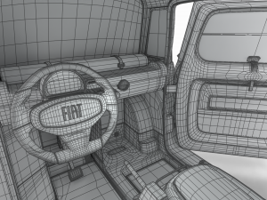 Fiat Topolino 2024 HQ interior Modello 3D