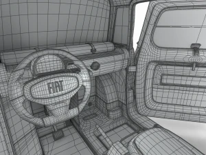 Fiat Topolino 2024 HQ interior 3D Model