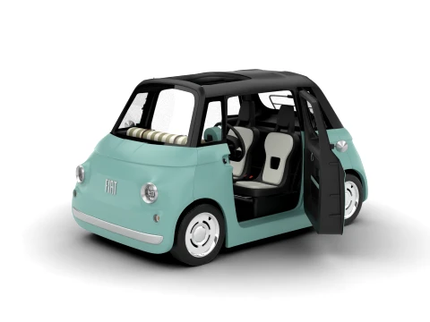Fiat Topolino 2024 HQ interior 3D Model