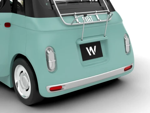 Fiat Topolino 2024 HQ interior 3D Model