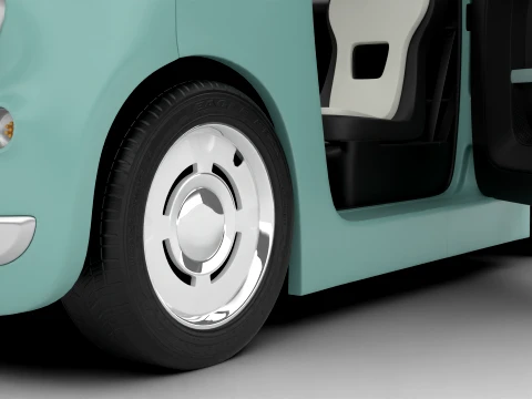 Fiat Topolino 2024 HQ interior 3D Model