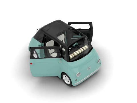 Fiat Topolino 2024 HQ interior 3D Model
