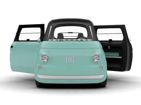 Fiat Topolino 2024 HQ interior 3D Model