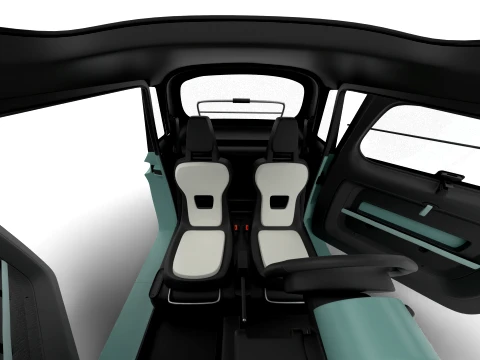 Fiat Topolino 2024 HQ interior 3D Model