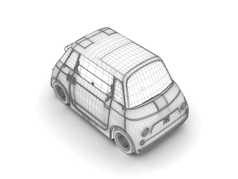 Fiat Topolino 2025 HQ 3D Model