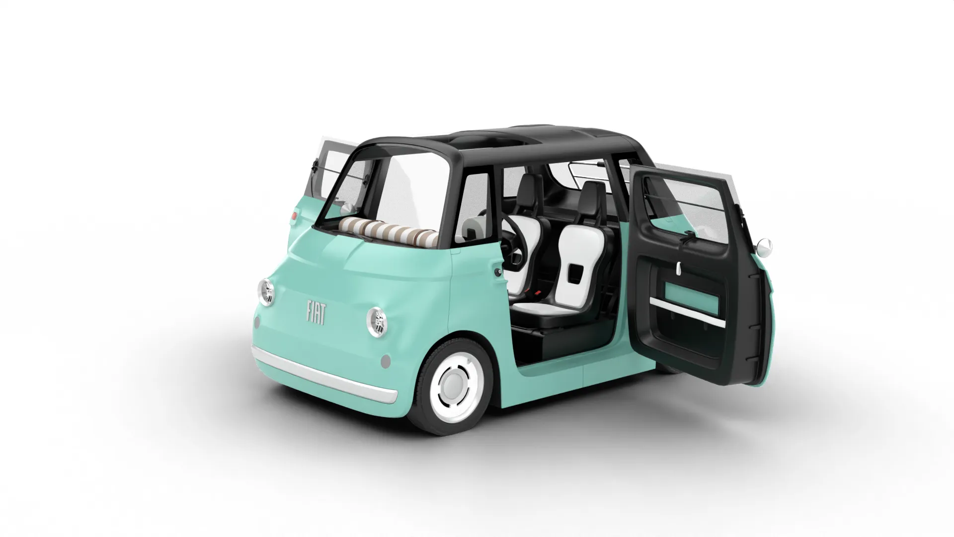 Fiat Topolino 2025 HQ 3D Model .c4d .max .obj .3ds .fbx .stl .blend 