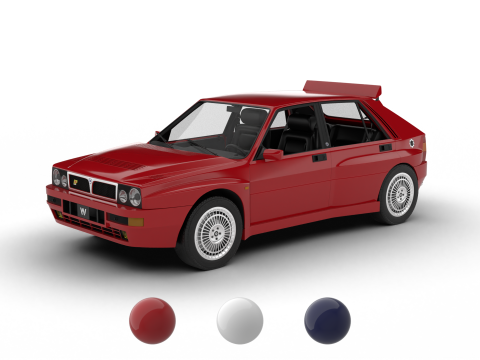 Lancia Delta HF Integrale Evoluzione 1 1987 3D मॉडल