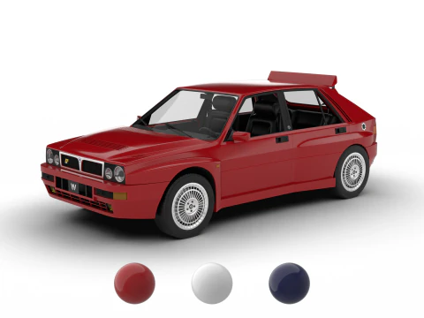ランチア デルタ HF インテグラーレ エヴォルツィオーネ 1 1987 3Dモデル