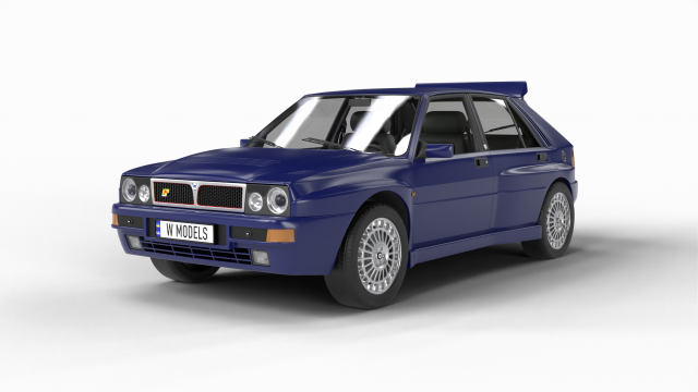 Lancia Delta HF Integrale Evoluzione 1 3D Model .c4d .max .obj .3ds .fbx .stl .blend 