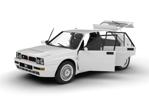 Lancia Delta HF Integrale Evoluzione 1 1987 HQ 3D Model