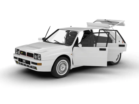 Lancia Delta HF Integrale Evoluzione 1 1987 HQ 3D Model