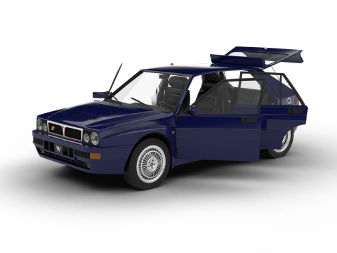Lancia Delta HF Integrale Evoluzione 1 1987 HQ 3D Model