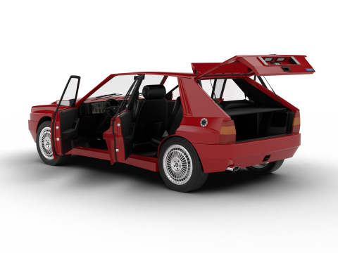 Lancia Delta HF Integrale Evoluzione 1 1987 HQ 3D Model