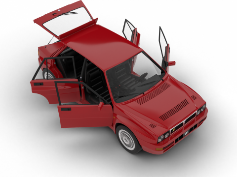 Lancia Delta HF Integrale Evoluzione 1 1987 HQ 3D Model