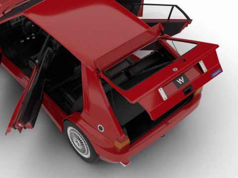 Lancia Delta HF Integrale Evoluzione 1 1987 HQ 3D Model