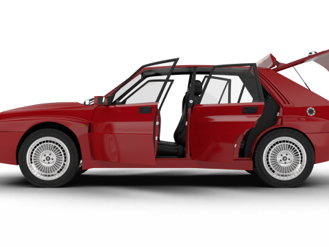 Lancia Delta HF Integrale Evoluzione 1 1987 HQ 3D Model