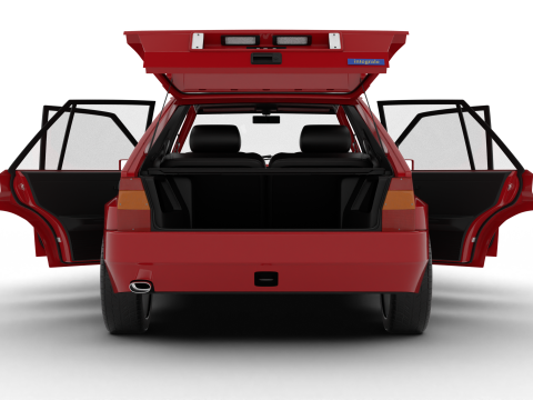 Lancia Delta HF Integrale Evoluzione 1 1987 HQ 3D Model